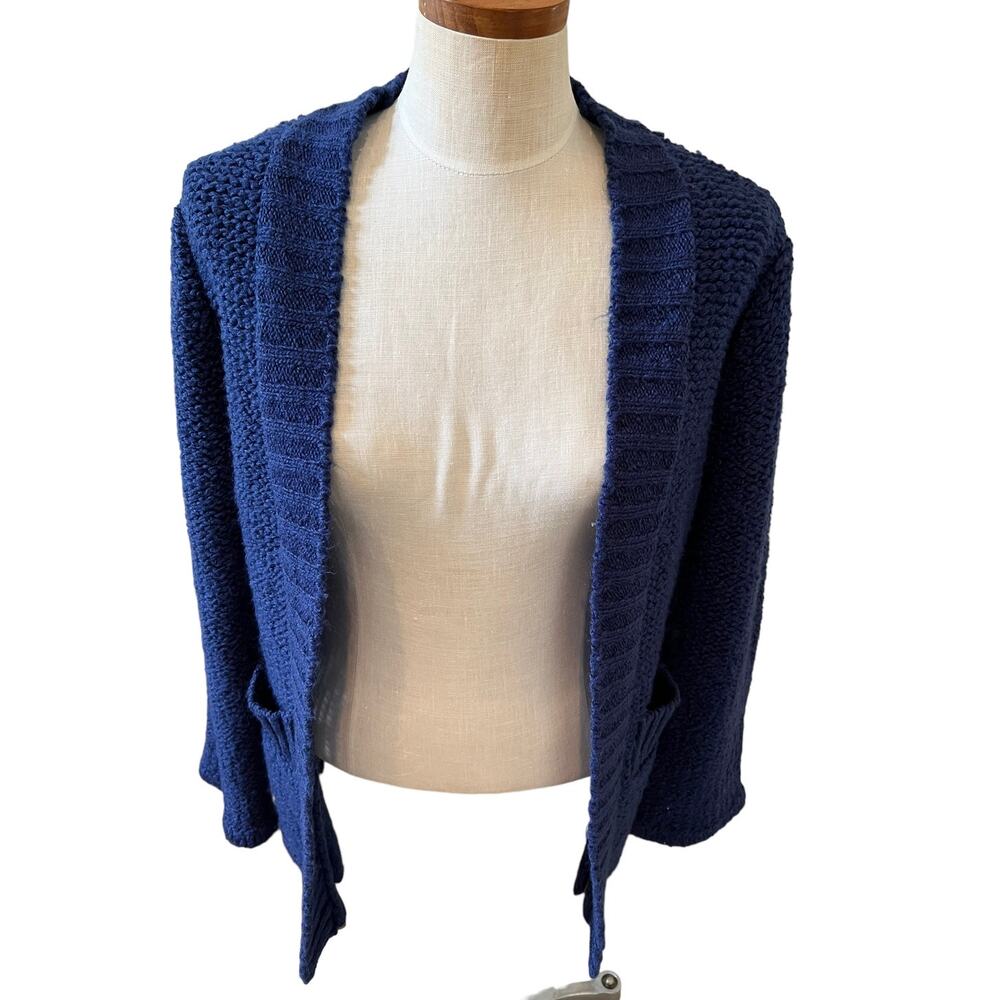 Vintage 70s Penrose Cozy Cardigan Sweater Blue